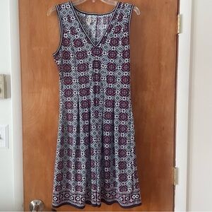 Sleeveless Patterned Dress